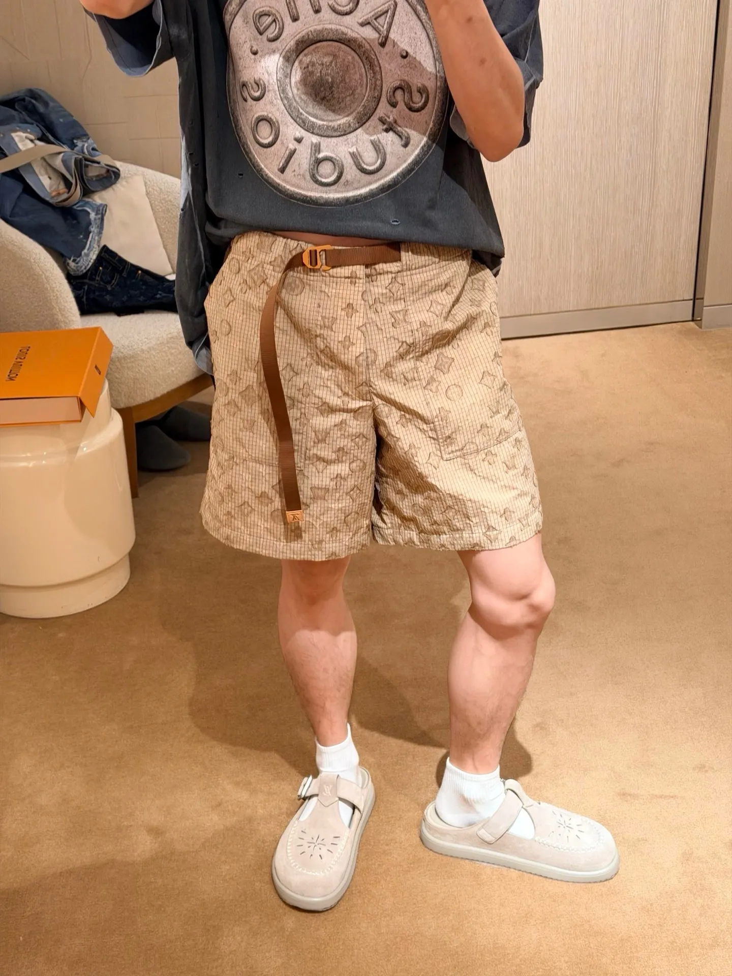 Louis Vuitton/Louis Vuitton old flower all-over jacquard tear-resistant shorts